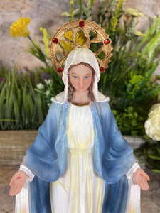 Divine Miracles Await: Our Lady of the Miraculous Resin Statue - 30 cm Tall Religious Home Decor-OsirisTradingUK