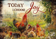 Load image into Gallery viewer, Rustic Christian Today I Choose Joy Metal Sign Farmhouse Wall Decor Gift
