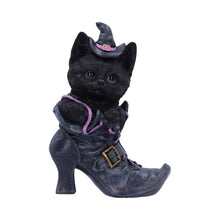 Load image into Gallery viewer, Mischievous Familiar Black Cat Figurine Witch Shoe Ornament Gothic Wiccan Decor
