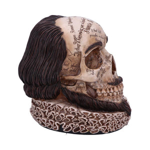 Shakespeare Skull Ornament Gothic Home Decor Figurine Unique Collectable Statue Gift