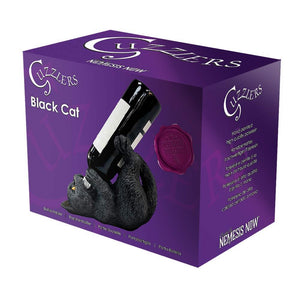 Gothic Cat Guzzler Wine Holder Figurine Halloween Decor Quirky Ornament Gift