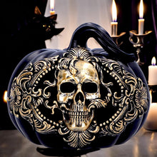 Laden Sie das Bild in den Galerie-Viewer, Gothic Pumpkin Ornament Halloween Horror Figurine Fantasy Statue Home Decor
