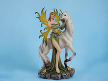 Load image into Gallery viewer, Enchanted Forest Fairy and Majestic Unicorn Resin Statue, Mystical Fantasy Decor, Whimsical Figurine, Magical Home Ornament&quot;-OsirisTradingUK
