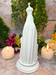 Osiris Trading UK Blessed Virgin Mary Our Lady of Fatima Statue Ornament Resin Figurine Religious Sculpture-OsirisTradingUK