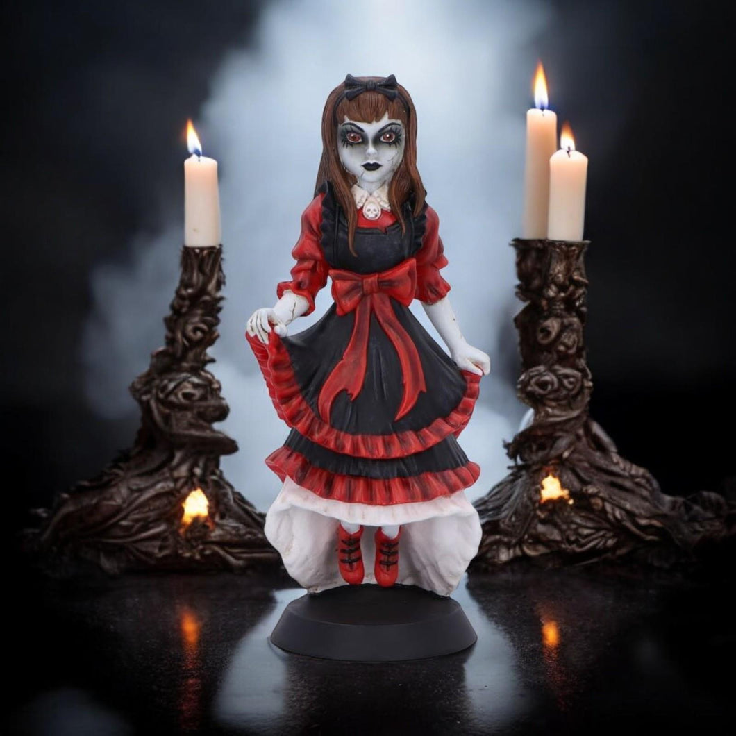 Haunted Doll Fantasy Art Figurine Gothic Decor Macabre Halloween Ornament