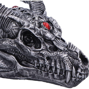 Nemesis Now Dragon Skull Tribal Flame Figurine - Gothic Decor 21.5cm