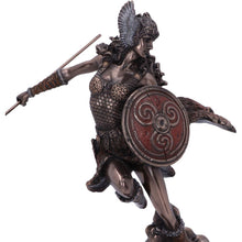 Load image into Gallery viewer, Bronze Norse Valkyrie Warrior Figurine Female Viking Goddess Mythology Statue
