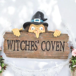 Witches' Coven Wall Plaque | 20 cm Resin Halloween Decor