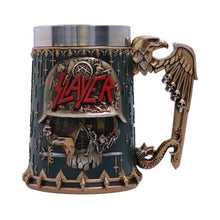 Charger l&#39;image dans la galerie, Official Slayer Skull Tankard | Eagle Helmet Logo Mug | Heavy Metal Collectible 16.5cm
