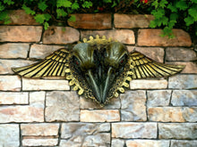 Load image into Gallery viewer, Gothic Raven Skull with Wings Wall Plaque - Handcrafted Resin Decor with Metal Hanger, Dark Fantasy Gothic Home Decor-OsirisTradingUK
