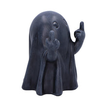 Load image into Gallery viewer, Cheeky Humour Middle Finger Ghost Figurine Funny Gothic Statue Halloween Art
