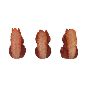 Three Wise Squirrel Figurines Hear See Speak No Evil Woodland Animal Statue