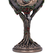 Load image into Gallery viewer, Mother Earth Goblet Pagan Goddess Chalice Wiccan tree Of Life Stainless Insert
