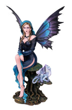 Load image into Gallery viewer, Fantasy Fairy Companion with Dragon Figurine Magical Mythical Gothic Sculpture
