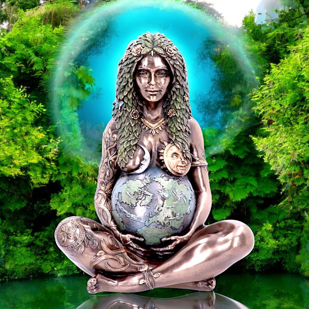 Mother Earth Gaia Statue Symbolic Design Artistic Sculpture Goddess of Nature Ornament