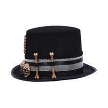 Charger l&#39;image dans la galerie, Voodoo Priest Skull and Bone Top Hat Gothic Fantasy Prop Halloween Costume Accessory
