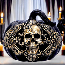 Laden Sie das Bild in den Galerie-Viewer, Gothic Pumpkin Ornament Halloween Horror Figurine Fantasy Statue Home Decor
