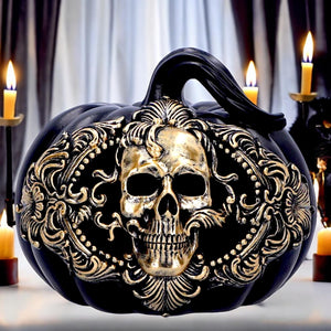Gothic Pumpkin Ornament Halloween Horror Figurine Fantasy Statue Home Decor