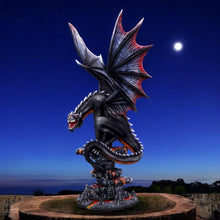 Load image into Gallery viewer, Large Hand-Painted Dragon Figurine - Mythical Resin Sculpture with Detachable Wings
