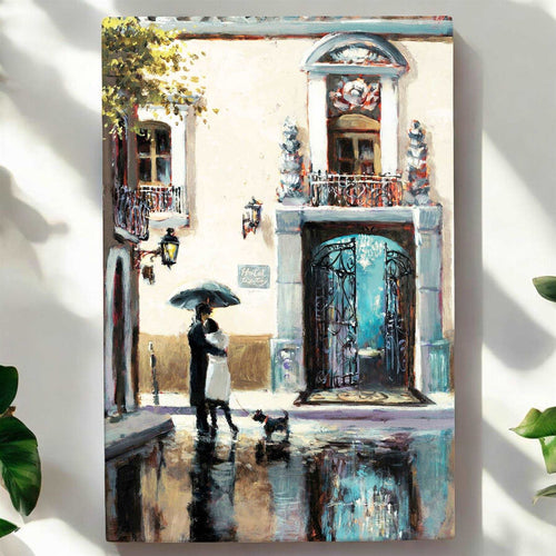 Boulevard Hotel Ceramic Art Tile by Brent Heighton - 30x20cm | Wall Decor | Ready to Hang