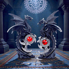 Load image into Gallery viewer, Midnight Protectors Dragon Set Gothic Fantasy Jewelled Statue Ornament Decor

