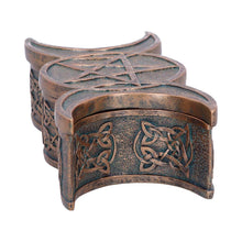 Laden Sie das Bild in den Galerie-Viewer, Triple Moon Goddess Bronze Trinket Box 18.5cm - Celtic Wiccan Storage Decor
