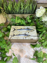 Load image into Gallery viewer, Vintage Style Handmade Mackerel Hinged Storage Box Reclaimed Wood-OsirisTradingUK
