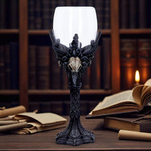 Load image into Gallery viewer, Fantasy Gothic Raven Chalice Goblet Skull Wing Design Drinkware Halloween Gift
