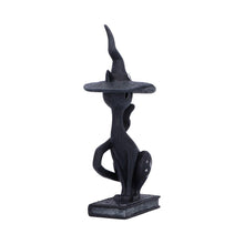 Load image into Gallery viewer, Gothic Witch Cat Ornament Crescent Moon &amp; Star Decor Spooky Wiccan Figurine
