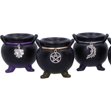 Load image into Gallery viewer, Positive Energy Cauldrons Set of 6 Mini Wiccan Altar Pagan Witchcraft Ornaments

