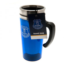 Load image into Gallery viewer, Everton FC Travel Mug - Official Football Merchandise | Stainless Steel Insulated Handled Coffee Cup | Gift for Fans
