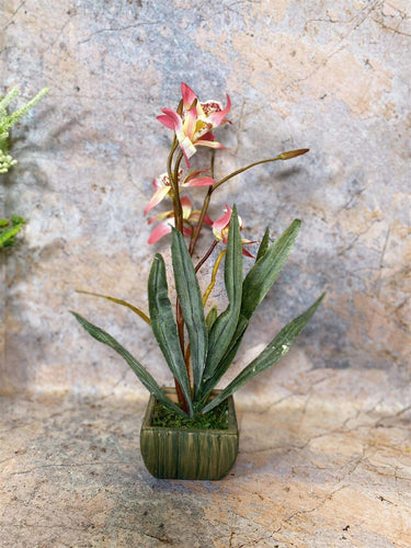 Elegant Artificial Orchids Display in 20 cm Tall Plant Pot - Lifelike Home Decor-OsirisTradingUK