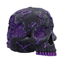 Load image into Gallery viewer, Fantasy Roses Skull Purple Gothic Geode Figurine Crystal Horror Ornament Decor
