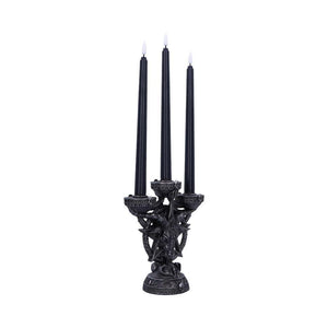 Baphomet's Radiance Candelabra 46cm with LED Candles | Gothic Occult Home Decor Nemesis Now Design