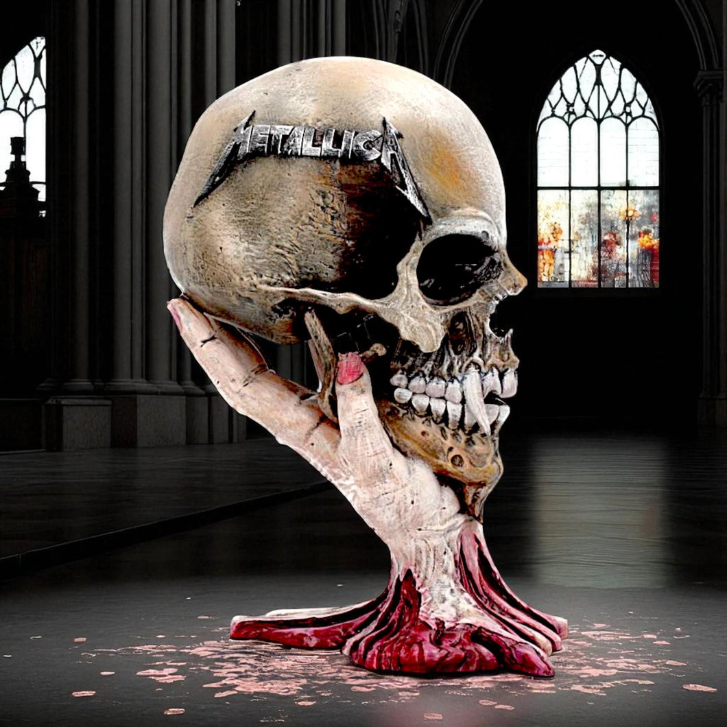 Official Metallica Sad But True Skull Statue Gothic Ornament Music Horror Decor