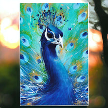 Load image into Gallery viewer, D. Finney Peacock Ceramic Wall Art Tile 30x20cm | Colourful Bird Painting Decor-OsirisTradingUK

