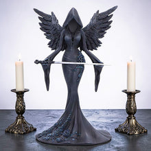 Load image into Gallery viewer, Femme Fatale Warrior Angel Statue Gothic Dark Feminine Hooded Winged Ornament Fantasy Decor
