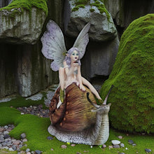 Load image into Gallery viewer, Whimsical Fairy Snail Ornament Resin Figurine Collectible Fantasy Gothic Home Decor 16cm
