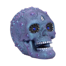Load image into Gallery viewer, Gothic Jewelled Skull Figurine Gemstone Eyes Halloween Art Decor Ornament Gift
