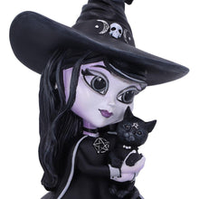 Load image into Gallery viewer, Cute Gothic Witch Figurine Spooky Halloween Art Decor Occult Collectible Gift
