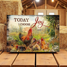 Load image into Gallery viewer, Rustic Christian Today I Choose Joy Metal Sign Farmhouse Wall Decor Gift
