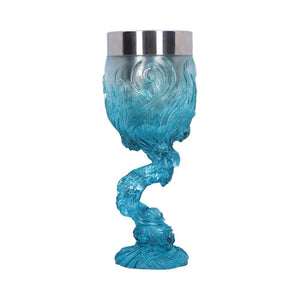 Clear Blue Skull Goblet Fantasy Cup Chalice Gothic & Occult Drinkware Ideal Gift