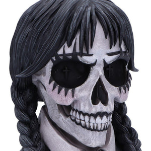 Dark Gothic School Girl Skull Figurine  Alternative Home Decor Collectible Halloween Horror