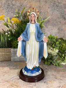 Divine Miracles Await: Our Lady of the Miraculous Resin Statue - 30 cm Tall Religious Home Decor-OsirisTradingUK