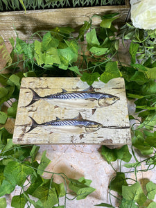 Vintage Style Handmade Mackerel Hinged Storage Box Reclaimed Wood-OsirisTradingUK