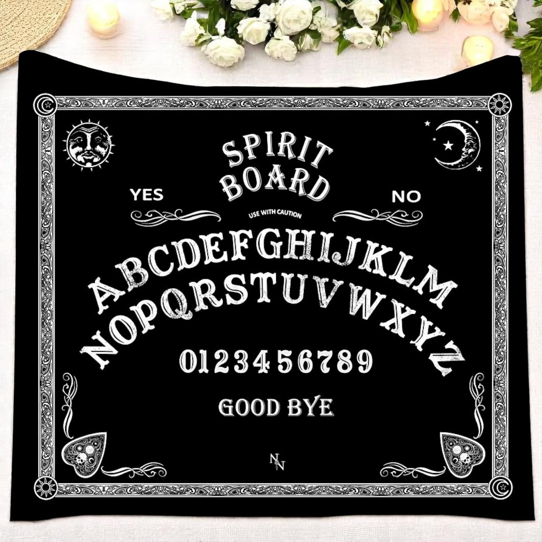 Spirit Board Ouija Design Blanket Gothic Board Throw Soft Touch Fantasy decor