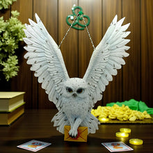 Load image into Gallery viewer, Majestic Hanging Owl Figurine with Letter Wildlife Bird Ornament Sculpture Decor
