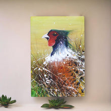 Load image into Gallery viewer, Vibrant Pheasant Ceramic Picture Tile Wildlife Art by R. Fathers 300 x 200 mm Wall Decor Nature Lover Gift Colourful Bird Artwork-OsirisTradingUK
