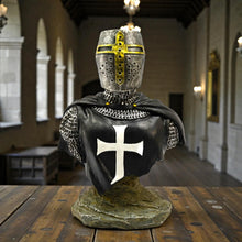 Load image into Gallery viewer, Dark Knight Templar Bust Crusader Helmet Medieval Gothic Warrior Ornament
