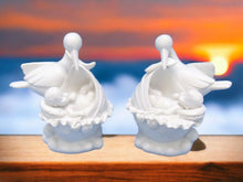Load image into Gallery viewer, Stork &amp; Newborn Baby Pair Statuettes – Resin New Life Celebration Figures, Charming Baby Shower Gift, Nursery Decor Sculptures-OsirisTradingUK
